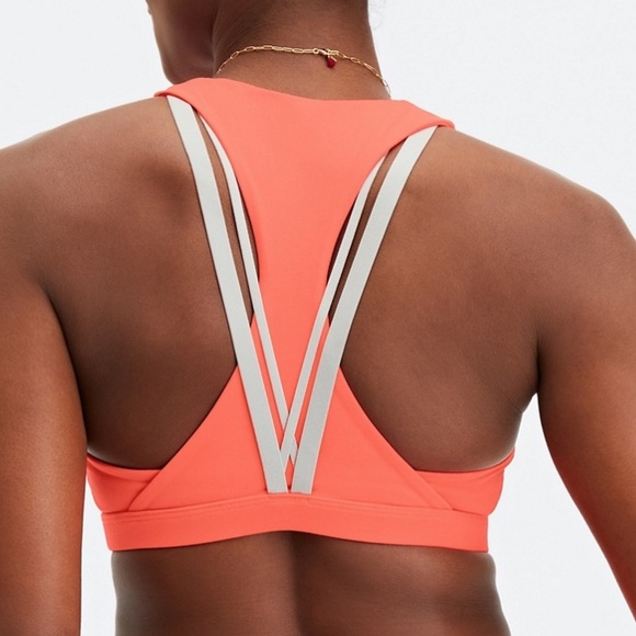 Women’s Fabletics Strappy Boost Sports Bra in Atomic Orange - Picture 5 of 5